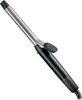 A black and silver curling iron is shown against a white background. Náhled obrázku produktu