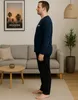 KB Schlafanzüge Herren Pyjama Set lang dunkelblau 58 Produktbild-Vorschau 3