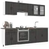 vidaXL 8-tlg. Küchenschrank-Set Kalmar Schwarz Produktbild-Vorschau 2