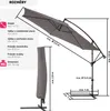 Slunečník Ciccio Ø 350 cm s ochranným krytem - šedý Náhled obrázku produktu 7