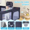 COSTWAY 207x145cm Laufstall Baby, Laufgitter mit Netz, Produktbild-Vorschau 6