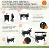 Instructional diagrams showing how to assemble a foldable wagon. Náhled obrázku produktu