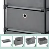 Comodino Relaxdays, 4 cassetti in tessuto, metallo, effetto Anteprima dell’immagine prodotto 5