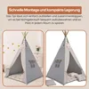 Tipi Zelt für Kinder|Spielzelt Kinder Indoor|Spielzelt mit Produktbild-Vorschau 3