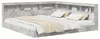 vidaXL Bücherregal-Bett mit Regal Betongrau 180 x 200 cm Produktbild-Vorschau 4