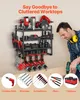 SucceBuy Rangement d'outils mural, étagère à 4 niveaux avec Voir les images du produit 3
