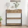 vidaXL Konsole Tisch Artisan-Eiche 75 x 28 x 75 cm Produktbild-Vorschau 4
