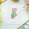 Mr. & Mrs. Panda Postkarte Reitlehrerin Herz - Weiß - Produktbild-Vorschau 2
