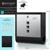 A product image showing a mailbox with included accessories and dimensions. Produktbild-Vorschau