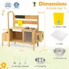 COSTWAY, cucina giocattolo da esterno per bambini, adatta a Anteprima dell’immagine prodotto 3