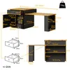 Îlot de cuisine extensible Flieks avec tiroirs et Voir les images du produit 6