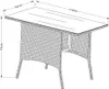Ratanový záhradný stôl Balkónový stôl Raloso 114x64 Náhľad obrázku produktu 4