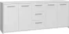 Niedriges Sideboard – Mattweiß – 4 Türen, 3 Schubladen – Produktbild-Vorschau 11