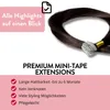 hair2heart Premium Mini Tape Extensions Echthaar - 12 Tapes Produktbild-Vorschau 3