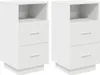 Two white nightstands with two drawers each, displayed side-by-side against a white background. Náhled obrázku produktu