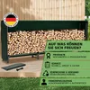 TTL GARDEN Kaminholzregal L 300x36x116cm Schwarz mit Produktbild-Vorschau 9