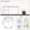 Fioriera LECHUZA CUBE Cottage 30 granito | fioriera con Anteprima dell’immagine prodotto 10