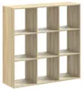 vidaXL Bücherregal Sonoma-Eiche 102x32x102 cm Holzwerkstoff Produktbild-Vorschau 1