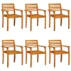 The Living Store Gartenstühle 6 Stk. 59x55x85 cm Massivholz Produktbild-Vorschau 3