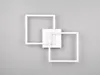 A white geometric light fixture with interlocking square frames is displayed against a plain gray background. Náhľad obrázku produktu