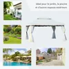 Outsunny Gartenpavillon 4 x 3 m Doppeldach-Partyzelt mit Produktbild-Vorschau 7