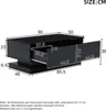 A diagram of a black coffee table with dimensions labeled in centimeters. Anteprima dell’immagine prodotto