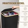 XINZI 140L Wäschekorb mit Deckel Wäschesammler 3 Fächer Produktbild-Vorschau 3