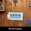 LANOLU Achtung freilaufende Rentnerin Retro Blechschild mit Produktbild-Vorschau 3