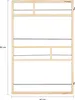 QUVIO Wandregal mit Gummizug - Wandregal aus Holz - 3 x 40 Produktbild-Vorschau 2