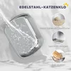 Kuweta dla kota PawHut ze stali nierdzewnej z pokrywą, Podgląd zdjęcia produktu 4