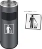 WELLGRO 2 in 1 Standaschenbecher Edelstahl für draußen – Produktbild-Vorschau 4