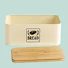 Relaxdays Brotkasten, Bambusdeckel, Metall, HxBxT: 13,5 x Produktbild-Vorschau 6