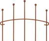 A close-up view of a garden border fence made of metal with a rust-like finish. Produktbild-Vorschau