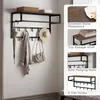 EUGAD Wandgarderobe mit Ablage 10 Haken, 80x41x30 cm, Produktbild-Vorschau 5