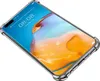 A clear protective case for a Huawei P40 Pro smartphone, shown from a slightly elevated angle. Produktbild-Vorschau