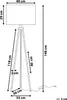 BELIANI Stojací lampa zlatý a bílý kov 148 cm kulatý Náhled obrázku produktu 7