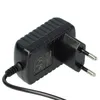A black power adapter with European plug pins, shown from a side angle against a white background. Produktbild-Vorschau