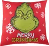 Kissen - Grinch - rot - ca. 40 x 40 cm Produktbild-Vorschau 1