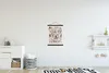 MuchoWow® Textilposter Pflanzen - Blumen - Schwarz - Weiß Produktbild-Vorschau 2