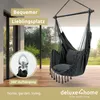 deluxe4home® Hängesessel mit 2 Kissen Anthrazit + Produktbild-Vorschau 2