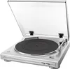 A silver Denon DP-29F turntable with its lid open, shown against a white background. Voir les images du produit