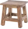 Fusshocker PALO | 27x26cm (HxB), rustikaler Holzhocker Produktbild-Vorschau 1