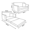 Kindersofa aus Schaumstoff Braun, ausklappbar und bequem, Produktbild-Vorschau 7