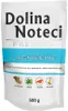 A bag of dog food with product information and illustrations. Produktbild-Vorschau