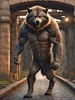 CALVENDO Puzzle Werwolf durchstreift alte Ruinen | 1000 Produktbild-Vorschau 3