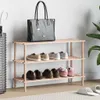 vidaXL Schuhregal mit 3 Böden Massivholz Tanne Produktbild-Vorschau 1