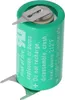 Close-up of a green battery with warning text and metal contacts. Podgląd zdjęcia produktu