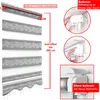 Doppelrollo ohne Bohren Klemmfix Rollos Grau Silber Zebra Produktbild-Vorschau 2