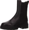A studio shot of a single black Chelsea boot. Voir les images du produit