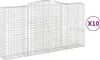 vidaXL Gabionen mit Hochbogen 10Stk. 400x50x200/220cm Produktbild-Vorschau 1